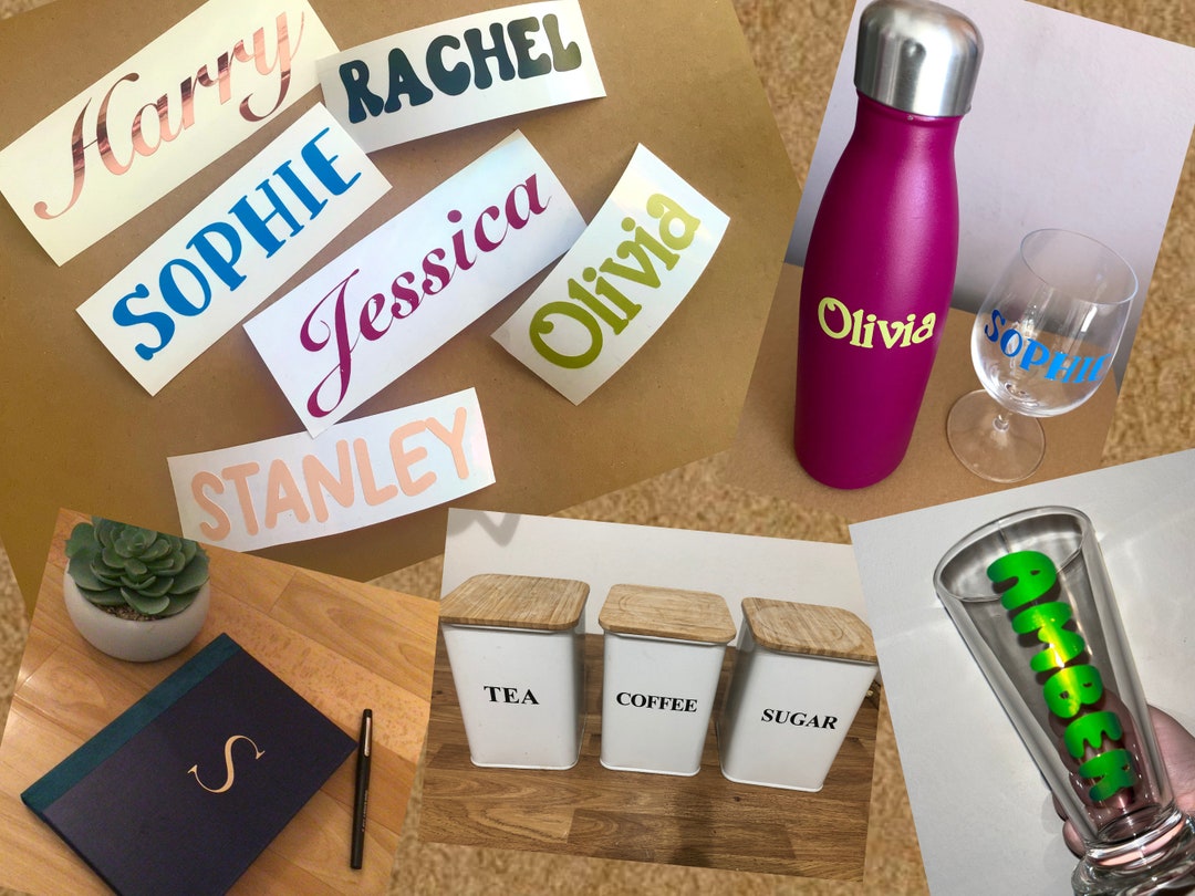 Personalised Vinyl Label Stickers - for Gift Boxes, Notebooks, Glass ...