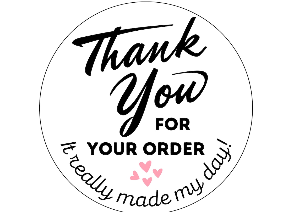 Thank You for Your Order Stickers, Thank You Labels, for Small Business