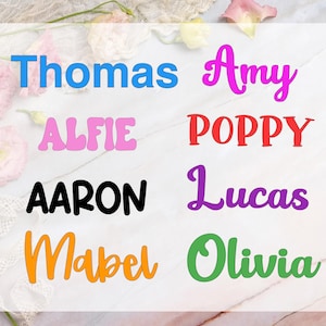 Name labels, vinyl name stickers, personalised labels for water bottles, notebooks, glass, birthdays, weddings, name labels, vinyl decals