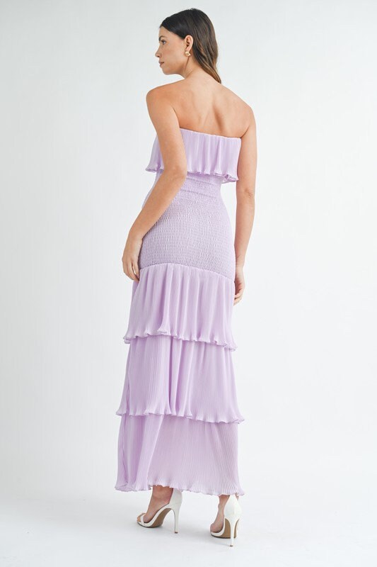 Lavender Tiered Woven Maxi Dress main image 1