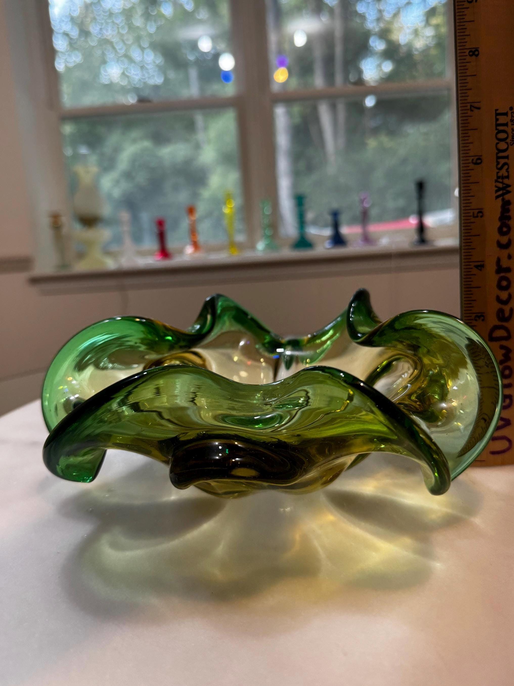 Murano Glass Yellow Bowl - Etsy