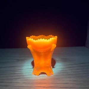 Opaque Selenium Glass Toothpick Holder