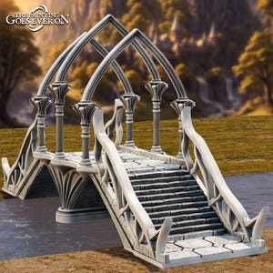 Elf Bridge - 12K Resin Printed Terrain - 100mm x 300mm - Tabletop Games & Collectors