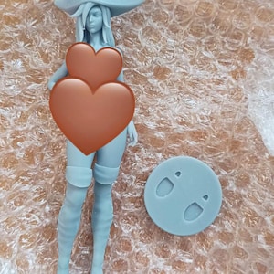 Miss Fortune 3D Printed Figure, 10 cm Unpainted Lol Collectible, Detailed Game Character Model, Perfect for Fans and Collectors, HighQuality