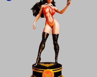 Vampirella 3d Resin Printed, Attractive Female Vampire Resin Statue, 12K Quality Unpainted And Painted Options
