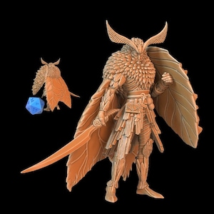 Moth Warrior Miniature For Dnd Games and Tabletop Gaming