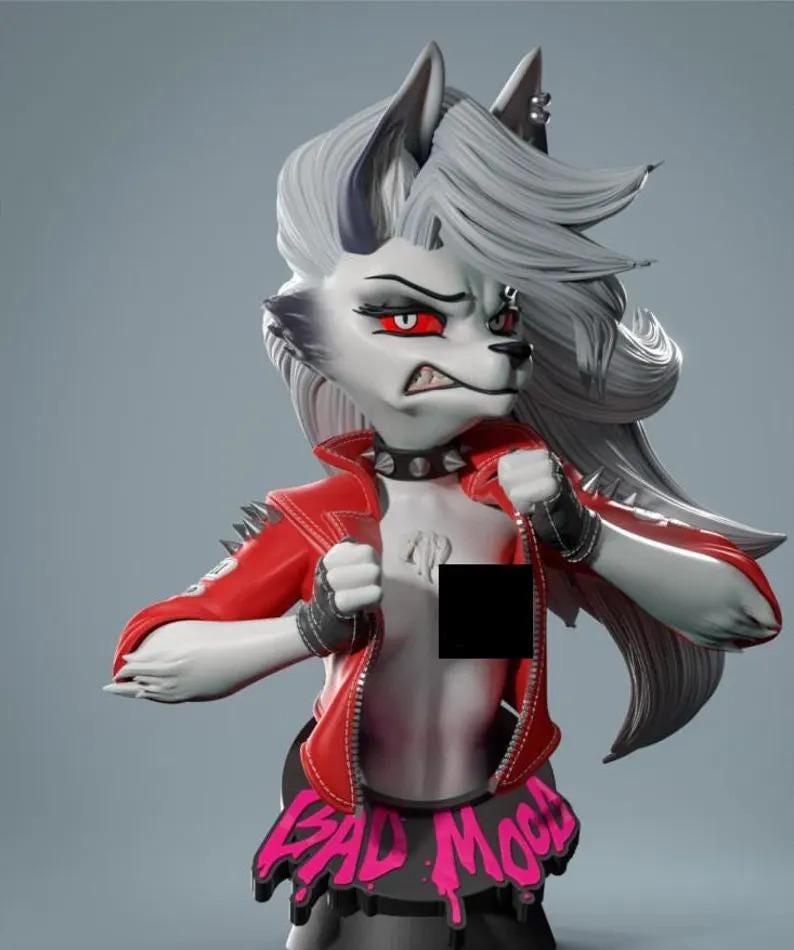 Loona 3d Resin Bust Legendary Rabbit Figure, 110 mm 12k Quality, For Collectors and Fans