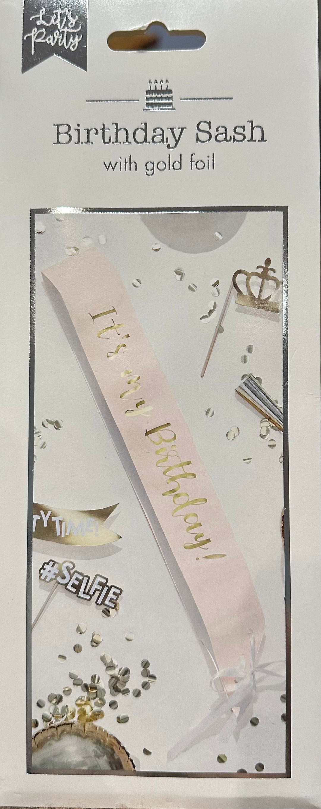 Birthday Sash With Gold Foil Text Its My Birthday Sash - Etsy