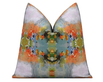 Melon Kaleidoscope Pillow Cover,  Modern Throw Pillow Cover, 18x18, 20x20, 22x22, 24x24, Lumbar