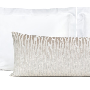 White velvet lumbar pillow hot sale