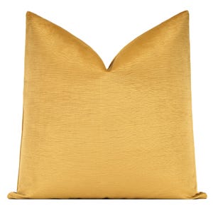Striated Velvet Pillow Cover | Gold Velvet Throw Pillow Cover  | Lumbar Pillow Cover | XL Lumbar | Gold Designer Velvet Pillow Cover
