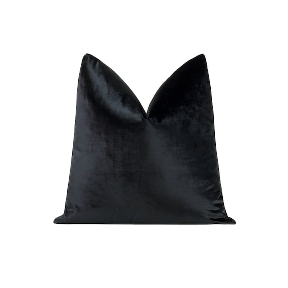 Noir Velvet Pillow Cover Black Velvet Throw Pillow Cover 18x18