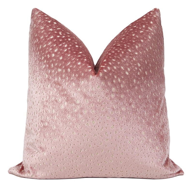Antelope Cut Velvet Pillow Cover Blush Pink Throw Pillow Etsy