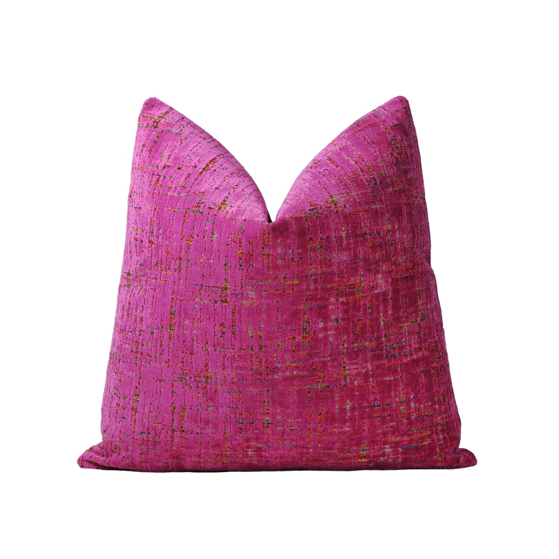 Fuchsia Velvet Pillow Cover Berry Pink Throw Pillow Cover Etsy