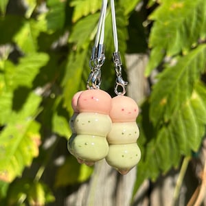 Little Green Guy Dango Charm | Smiski-Inspired | Handmade Polymer Clay Charm | Kawaii Accessory