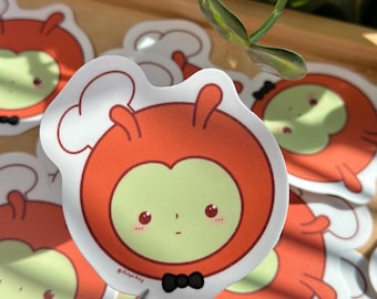 Jollibee Little Green Guy Sticker | Funny Filipino Fast Food Vinyl Sticker | Cute | Smiski-Inspired