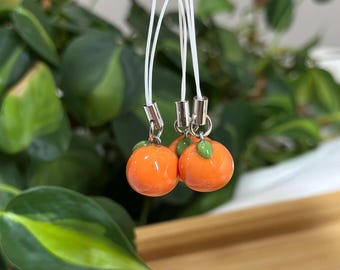 Orange Fruit Charm | Cute Mini Fruit Keychain | Handmade Bag Accessory Gift