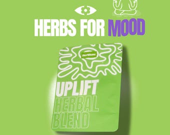 Mezcla de hierbas premolidas UPLIFT • Mezcla de té • Escutelaria, lavanda, lúpulo, gordolobo, aciano azul