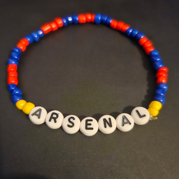 Arsenal beeaded Football/soccer Bracelet