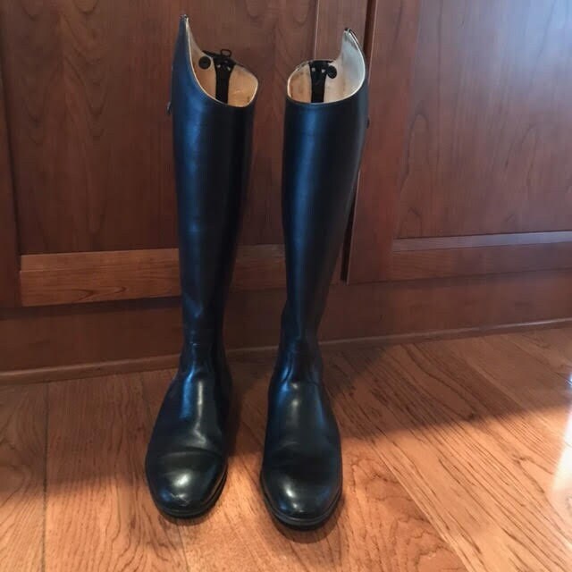 rectiligne Tall Riding Boots (Womens) - Size 39 Black Leather