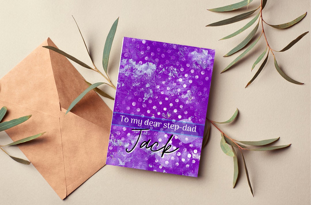 Personalized Printable Greeting Card For Father s Day To My Dear Step 