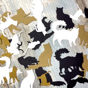 Lindos recortes de gatos (branco, preto, kraft) para cartões artesanais e scrapbook, cartolina de 300 ou 120 g/m²