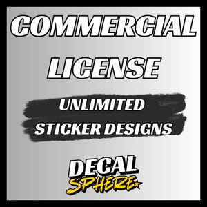 Commercial License for Unlimited (∞) Sticker Design — Printable PNG/SVG for Small Business Use