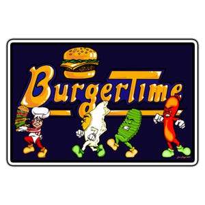 3196 Burger Time Arcade Logo #2 Waterproof Vinyl Sticker Decal Die-Cut