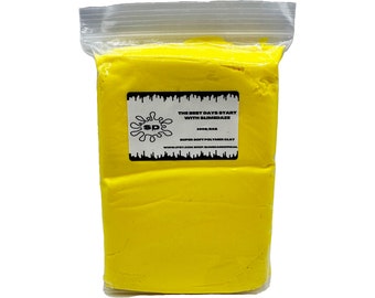 Medium Yellow 100G Soft Air Dry Clay | 100 Grams | Butter Slime Clay | Crafting Clay | Fake Bake Supplies | Light Weight Clay, Molding Clay