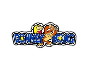 Donkey Kong Arcade Logo #1 Waterproof Vinyl Sticker Decal Die-Cut