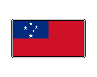 2687 Samoa Flag Waterproof Vinyl Sticker Decal Die-Cut