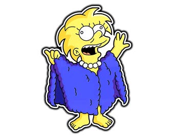 Lizard Queen Lisa Waterproof Vinyl Sticker Decal Die-Cut
