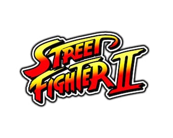 Street Fighter II Arcade Logo #1 Waterproof Vinyl Sticker Decal Die-Cut