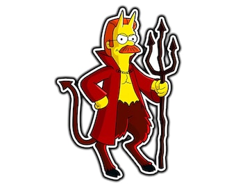 Devil Flanders Waterproof Vinyl Sticker Decal Die-Cut