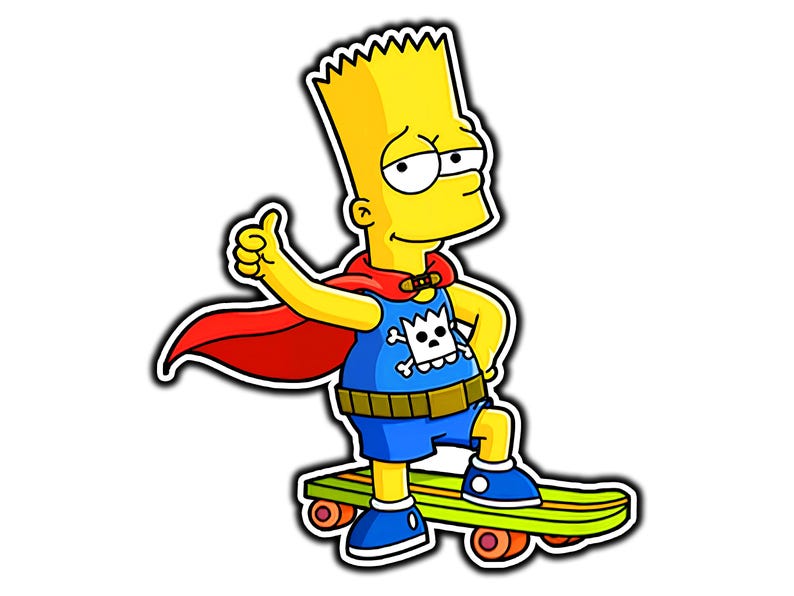 Daredevil Bart Waterproof Vinyl Sticker Decal Die-cut - Etsy