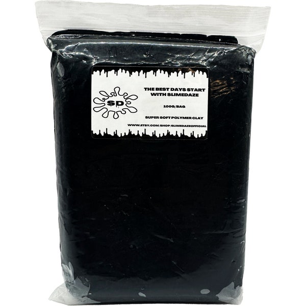 Black 100G Soft Air Dry Clay | 100 Grams | Butter Slime Clay | Crafting Clay | Fake Bake Supplies | Light Weight Clay, Molding Clay