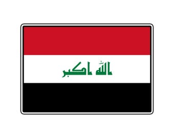 2621 Iraq Flag Waterproof Vinyl Sticker Decal Die-Cut