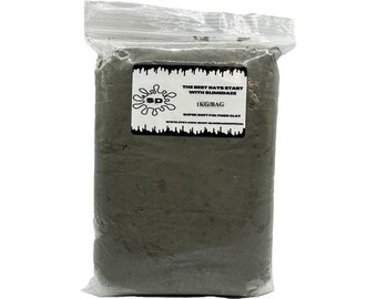 Gray 1 KG Soft Air Dry Clay | 1000 Grams | Butter Slime Clay | Crafting Clay | Fake Bake Supplies | Light Weight Clay | Molding Clay