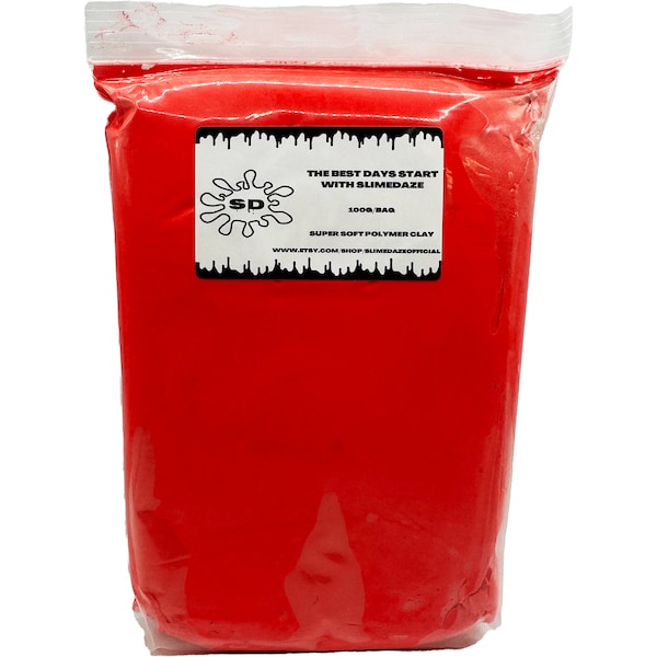 Red 100G Soft Air Dry Clay | 100 Grams | Butter Slime Clay | Crafting Clay | Fake Bake Supplies | Light Weight Clay, Molding Clay