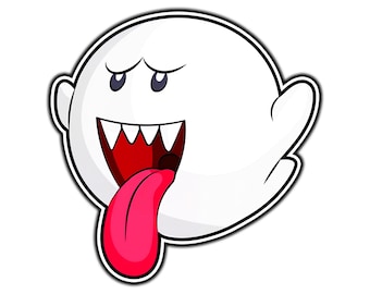 Boo Ghost Retro Waterproof Vinyl Sticker Decal Die-Cut