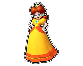 Princess Daisy #1 Retro Waterproof Vinyl Sticker Decal Die-Cut