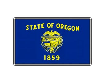 1203 Oregon State Flag Waterproof Vinyl Sticker Decal Die-Cut