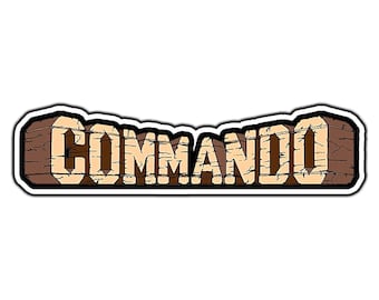 Commando Arcade Logo #1 Waterproof Vinyl Sticker Decal Die-Cut