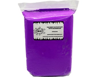 Florescent Purple 100 Grams Soft Air Dry Clay | Butter Slime Clay | Crafting Clay | Fake Bake Supplies | Light Weight Clay, Molding Clay