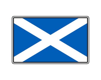 2691 Scotland Flag Waterproof Vinyl Sticker Decal Die-Cut