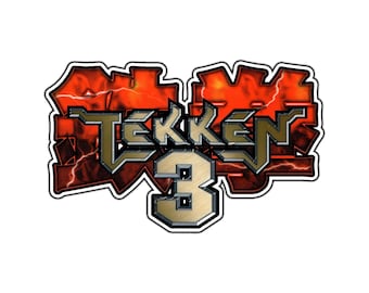 Tekken 3 Arcade Logo #1 Waterproof Vinyl Sticker Decal Die-Cut