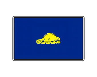 1204 Oregon State Reverse Flag Waterproof Vinyl Sticker Decal Die-Cut