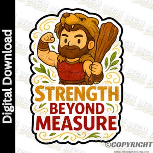 Hercules Strength Beyond Measure | Funny Fun Pun PNG, Sticker Clipart, Printable Die-Cut, Digital Download, Cricut Silhouette