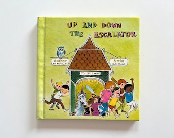 Monter et descendre l'escalier mécanique (1970) - livre pour enfants vintage, livre d'images