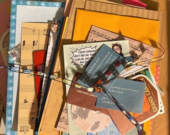 Junk Journal Kit, 80 Piece Scrapbooking Supplies